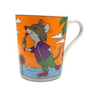 Roller Skating Fox Mug Coffee Tea Cup Studio Nova Summer Skating Bone China